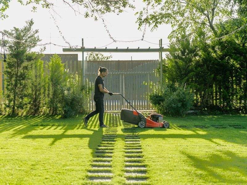 Clean yard after cleanup in Glendora, CA